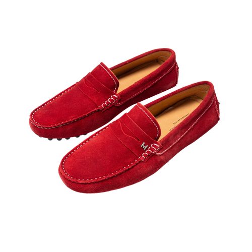Mocasín miraflores rojo gamuza MH Mocs