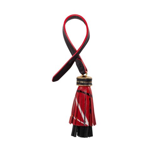 Accesorio llavero borlas mariposas arte rojo Gift