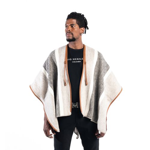 Ruana Boyacense Gris Nobsa
