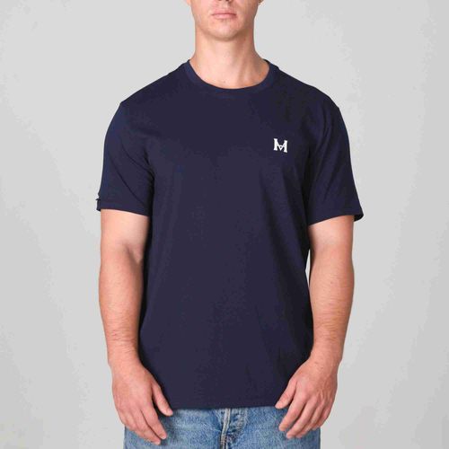 Camiseta mhonograma azul oscuro Tierra Arriba