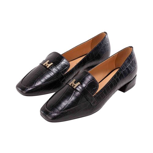 Mocasín loafer amaranta negro croco MH Mocs